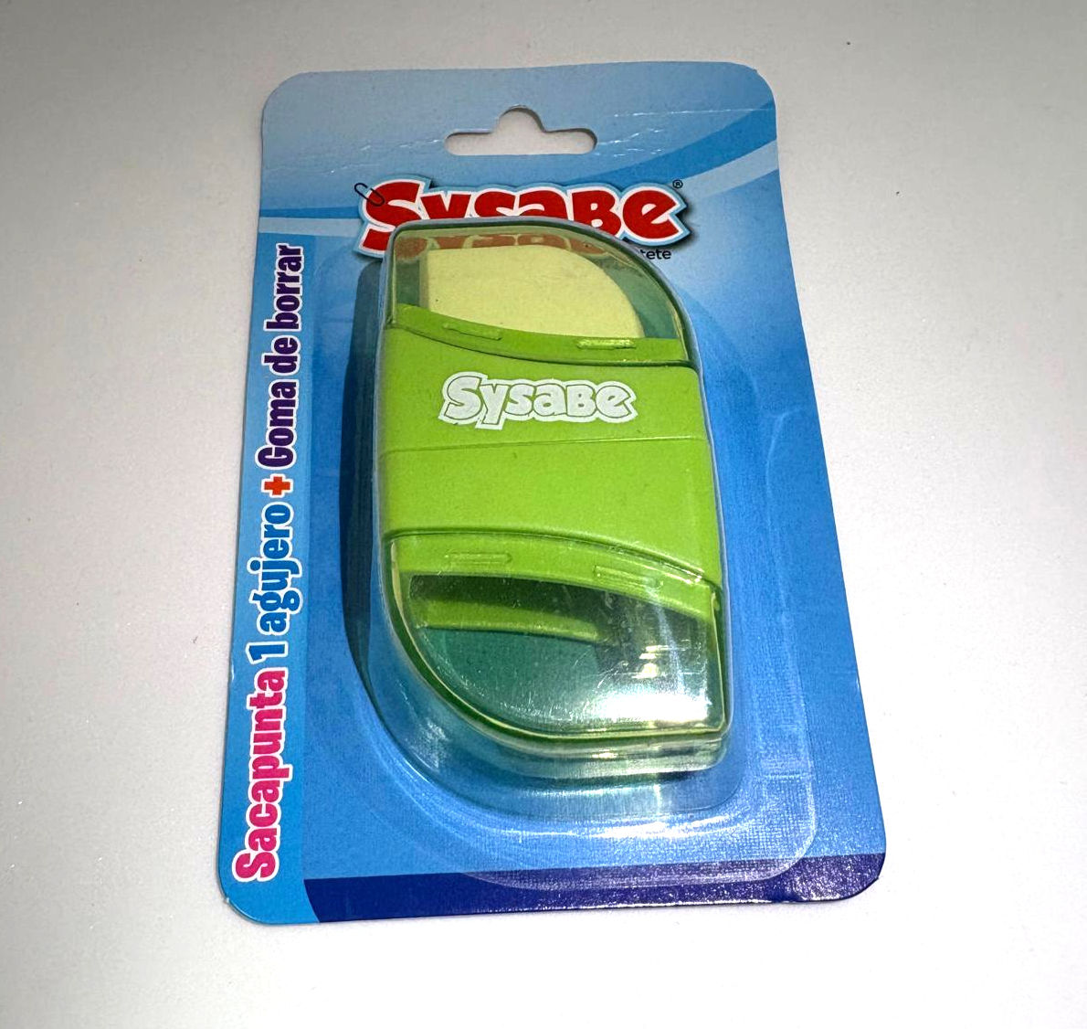 SACAPUNTAS 1 AGUJERO +GOMA DE BORRAR