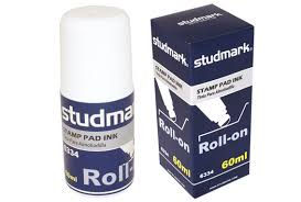 ROLL-ON STAMP PAD INK