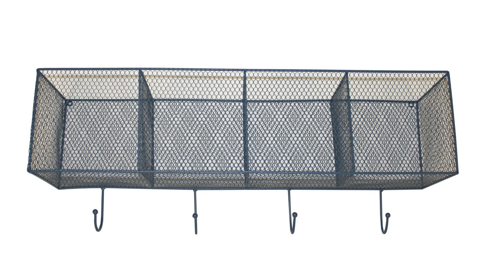 4 Basket And Hook Wall Unit Blue