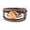 Miniature : Hdb3124 - Multi Line Leather With Magnetic Lock Charm Bracelet