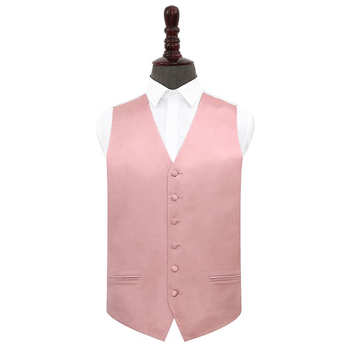Plain Satin Waistcoat - Dusty Pink