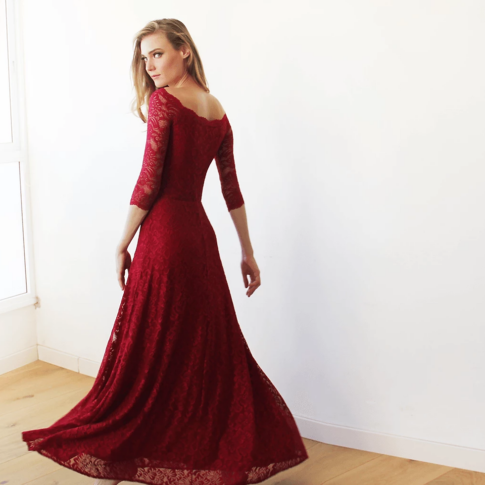 Thumbnail: Curve & Plus Size Off-The-Shoulder Blush Dress #1119