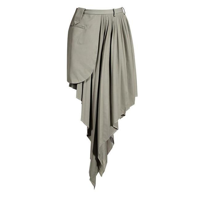 Thumbnail: Kanaye Pleated Irregular Skirt