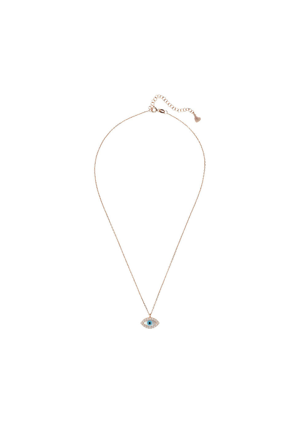 Μικρογραφία: Evil Eye Elliptical Mother of Pearl Necklace Rosegold