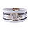 Miniature : Hdb3124 - Multi Line Leather With Magnetic Lock Charm Bracelet