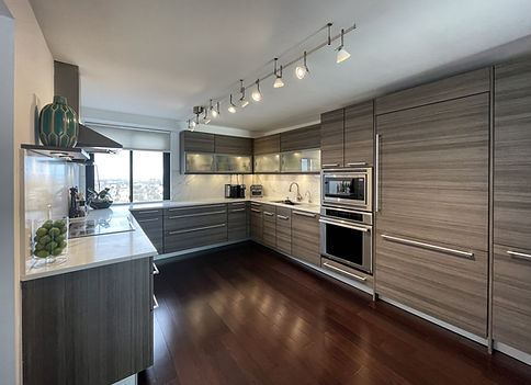 Modern Wooden Kitchen Marble Counter tops