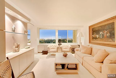 Media room in contemporary apartment