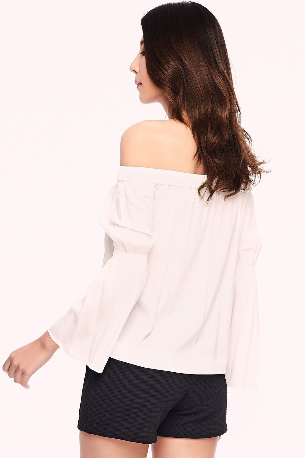 Thumbnail: Embroided Detail Basic Off Shoulder Top