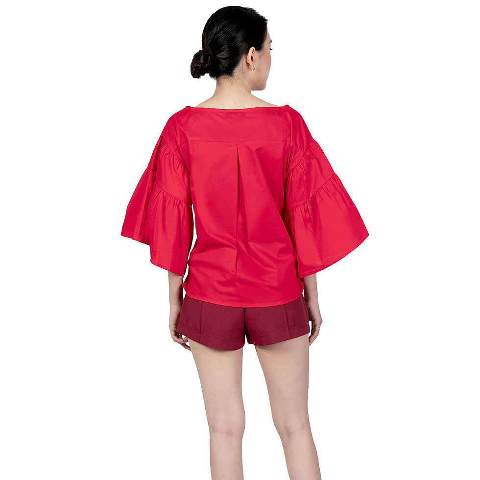 Thumbnail: Front Tie Cotton Poplin Top