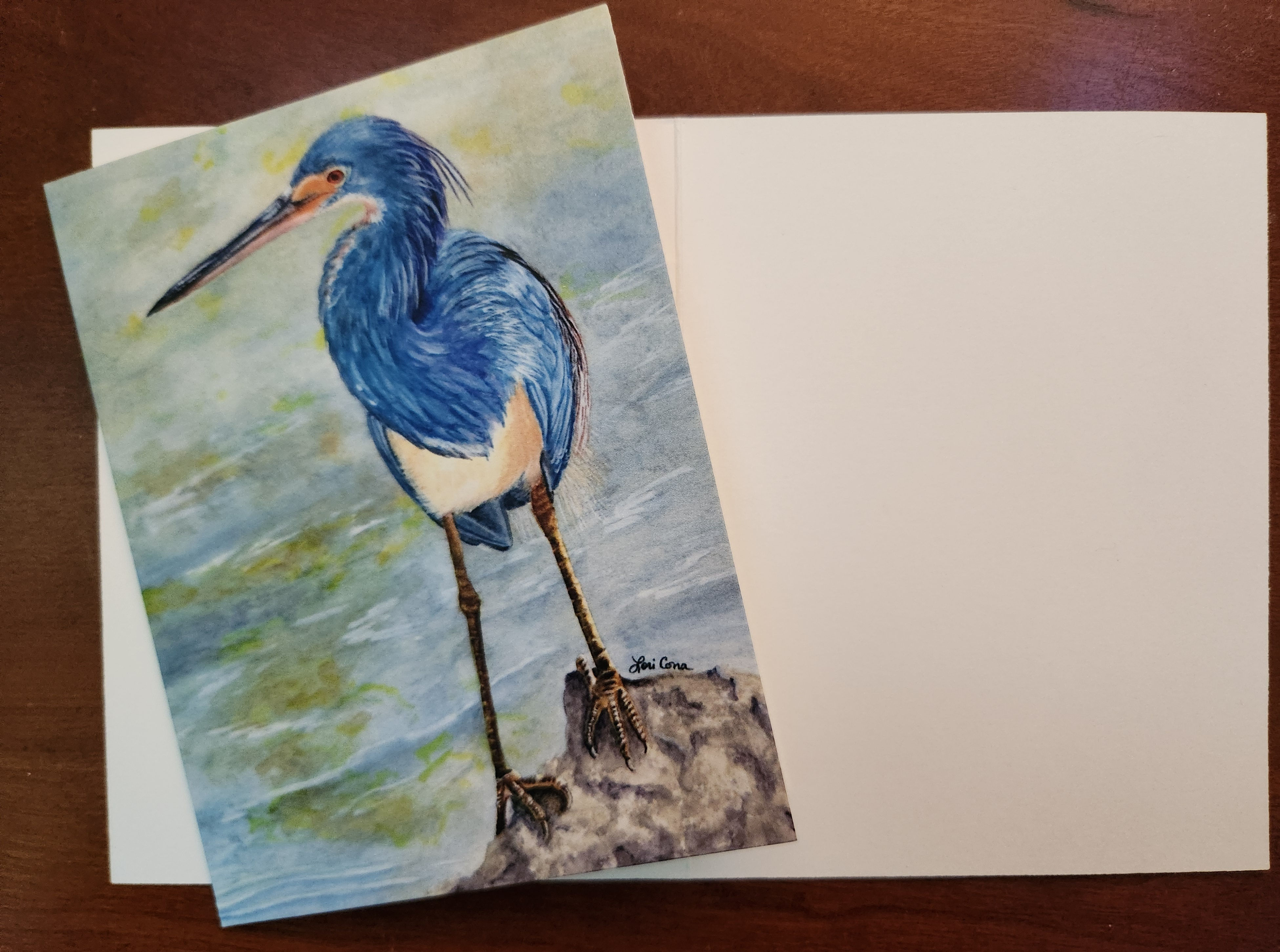 Heron 1 blank notecard set
