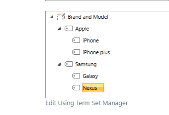 Managed metadata tree
