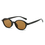 Thumbnail: Retro Small Oval Sunglasses Rivets Shades Luxury Sun Glasses UV400  Female