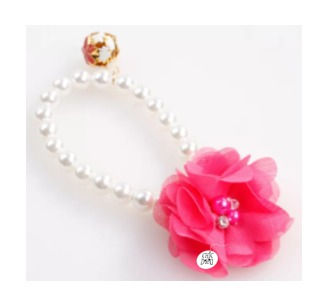 Miniatura: Collar de flor fucsia