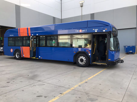 TriMet brings new type of electric bus to the road toward a clean energy bus fleet