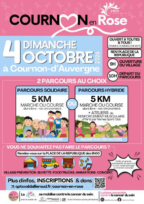 Cournon en Rose, le 4 octobre 2026