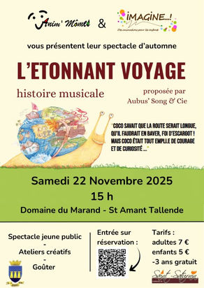 Spectacle "L'étonnant voyage", le 22 novembre 2025