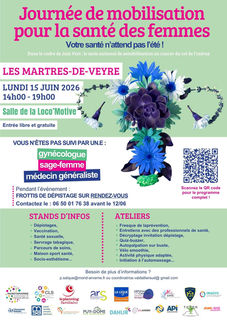 Journée de sensibilisation à la santé des femmes, le 15 juin 2026