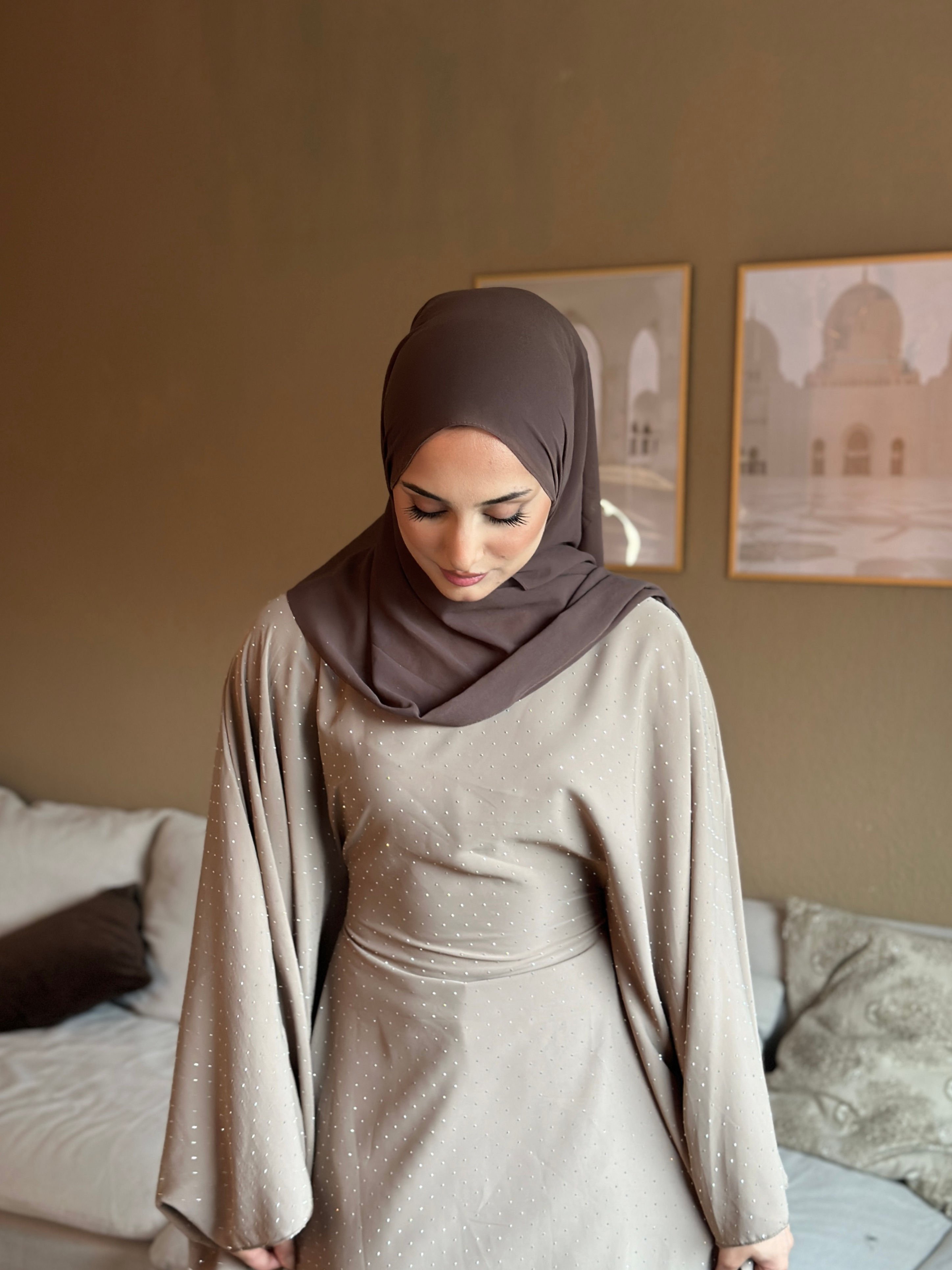 Glitter Butterfly Abaya