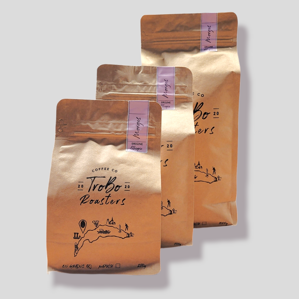 Miniature : Café 100% arabica et Certifié Biologique

Origine: Ethiopie Sidamo

Variété: Heirloom

Torréfaction: Espresso

Variété: Heirloom

Méthode: Lavée

Notes gustatives: Myrtille, Chocolat, Caramel, Vanille