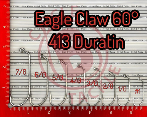 Eagle Claw 413M Ganci Misura 4/0 - Confezione Da 50 Pezzi Per Pesca In Acqua Dolce E Salata