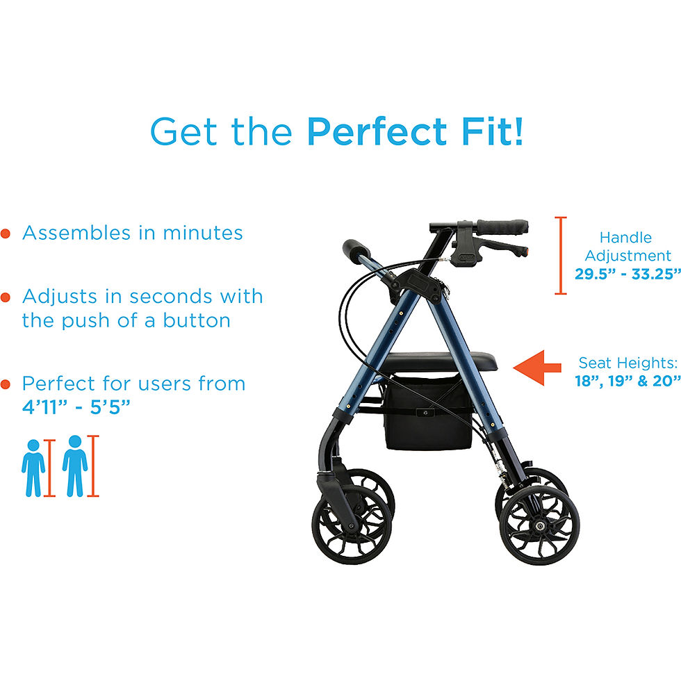 Thumbnail: Nova Star 8 (Petite) Rollator 8'' Wheels