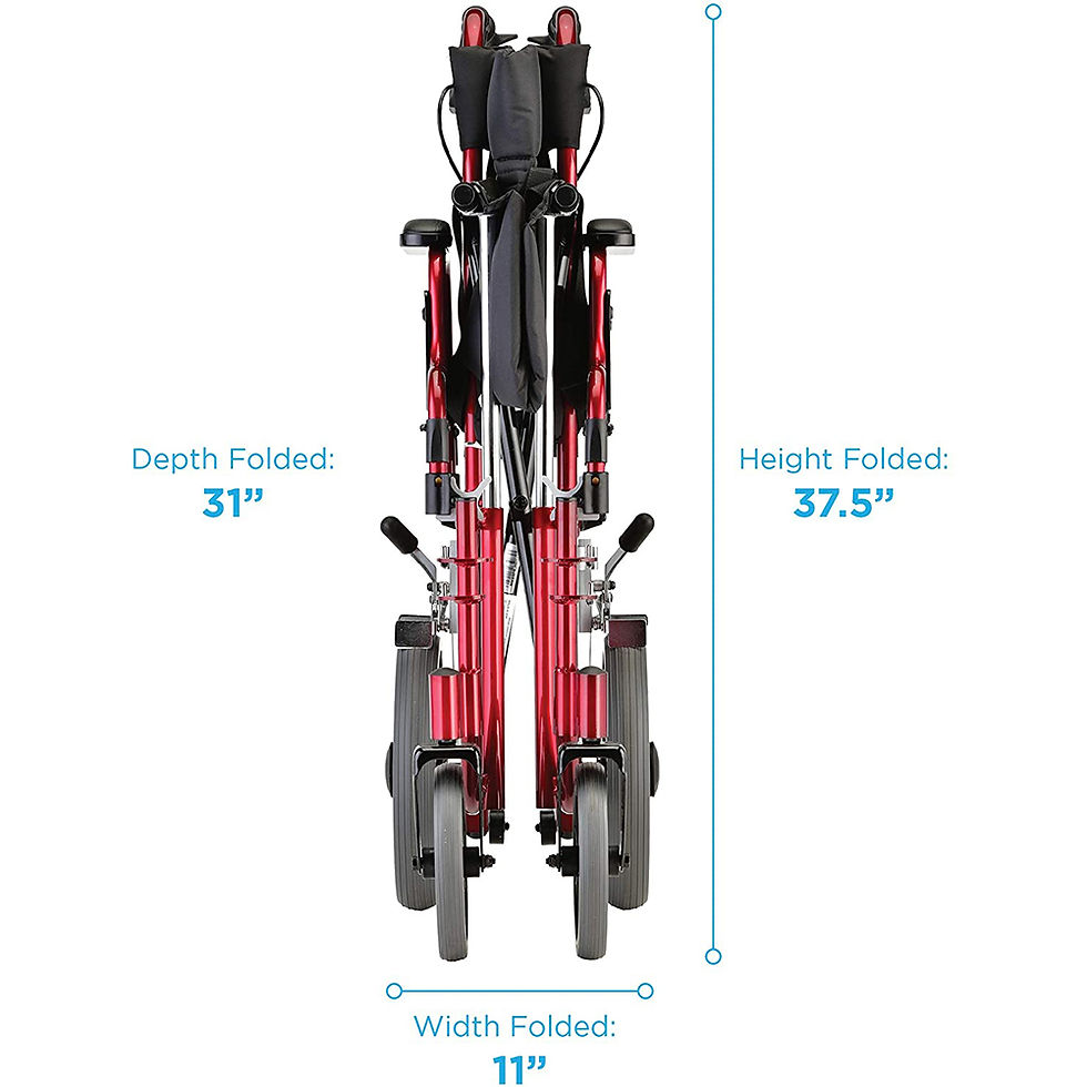 Thumbnail: Nova Heavy Duty Transport Chair  22''XW Seat