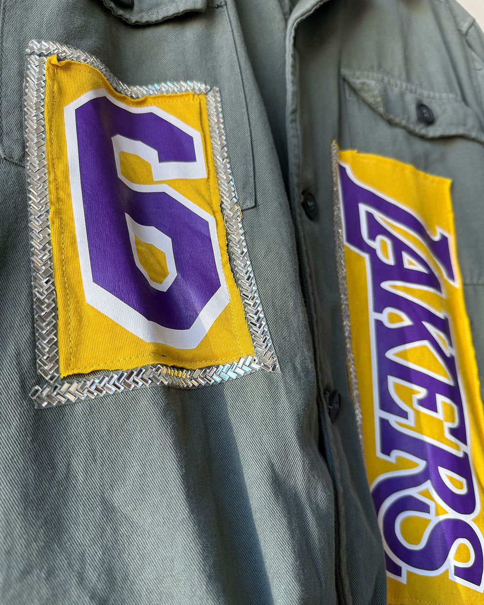 Miniatura: Camicia Militare Custom – Lakers Edition applicazione 02