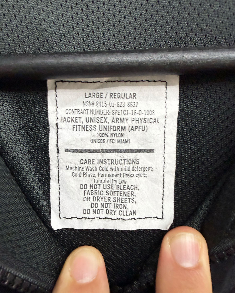 Miniatura: Giacca APFU (Army Physical Fitness Uniform) etichetta