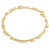 14K Gold over Sterling Silver Dots Chain Bracelet