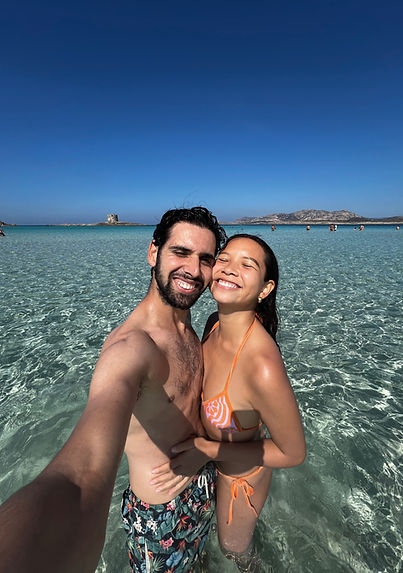 Pareja en el mar