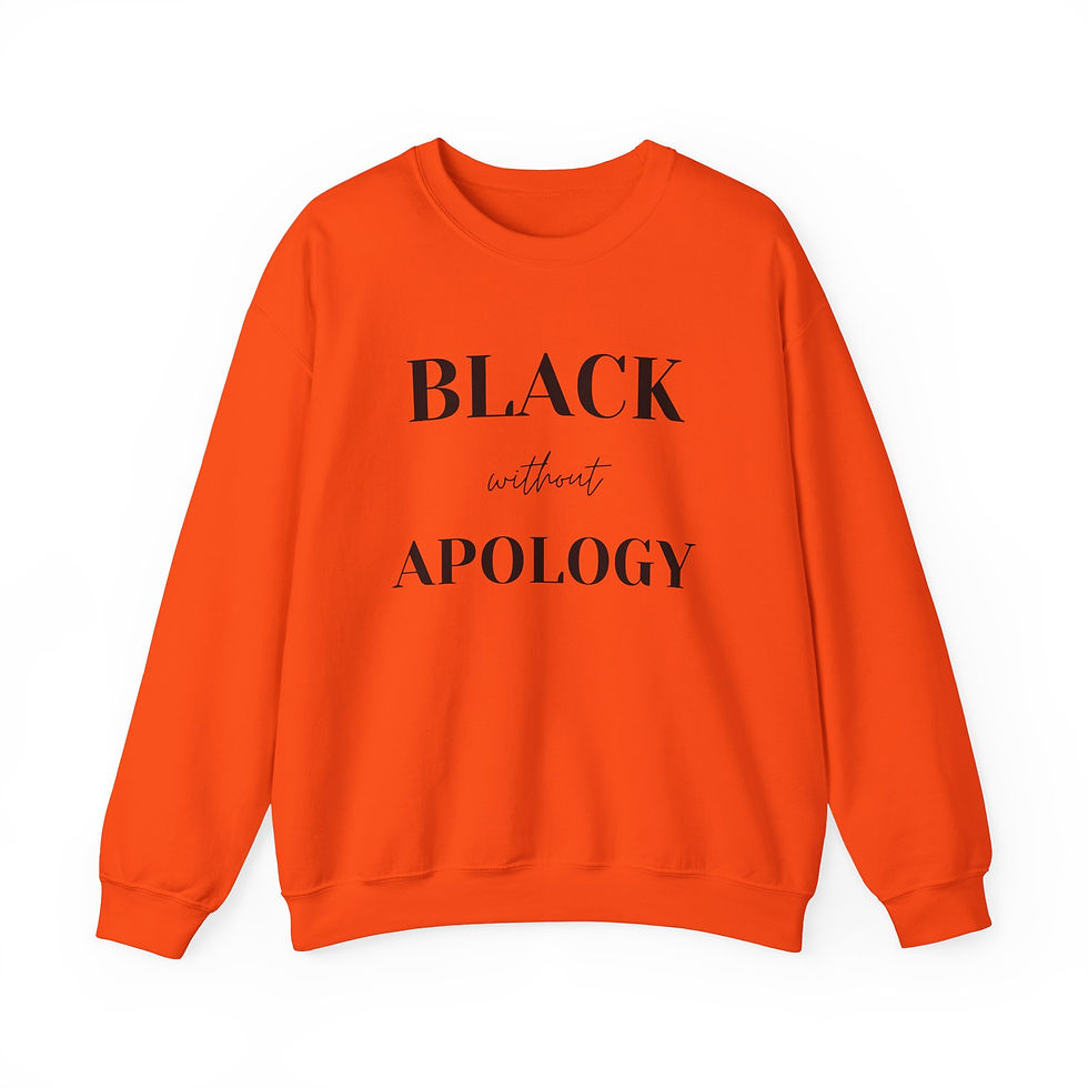 Thumbnail: Black without Apology Crewneck Sweatshirt (Unisex)