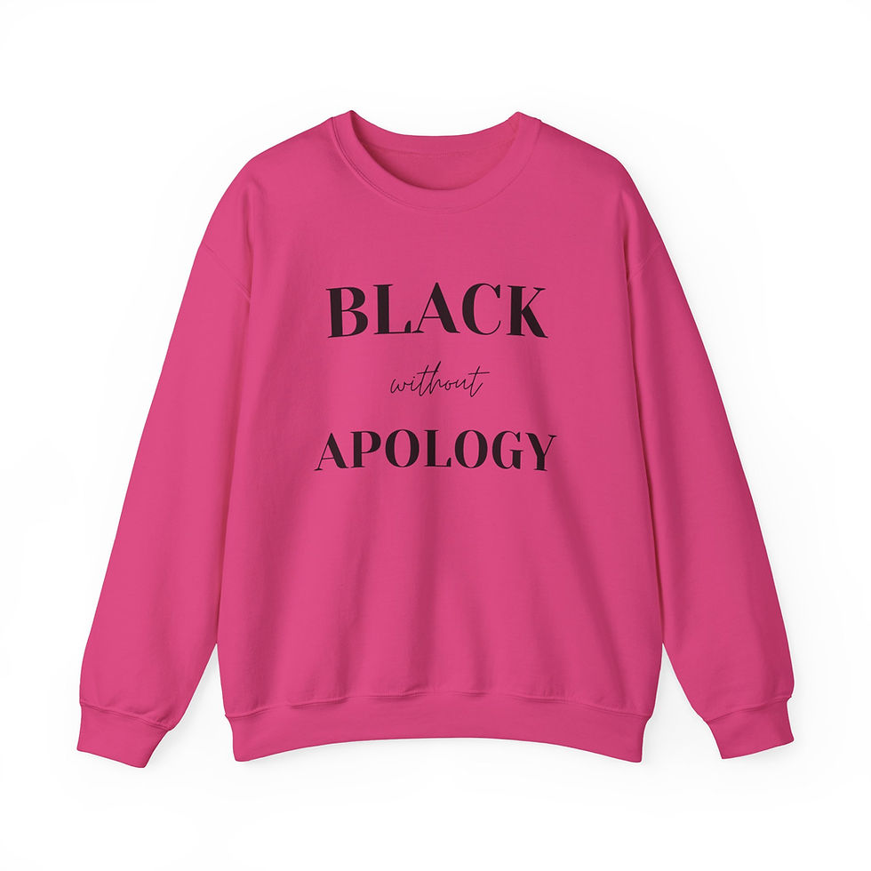 Thumbnail: Black without Apology Crewneck Sweatshirt (Unisex)