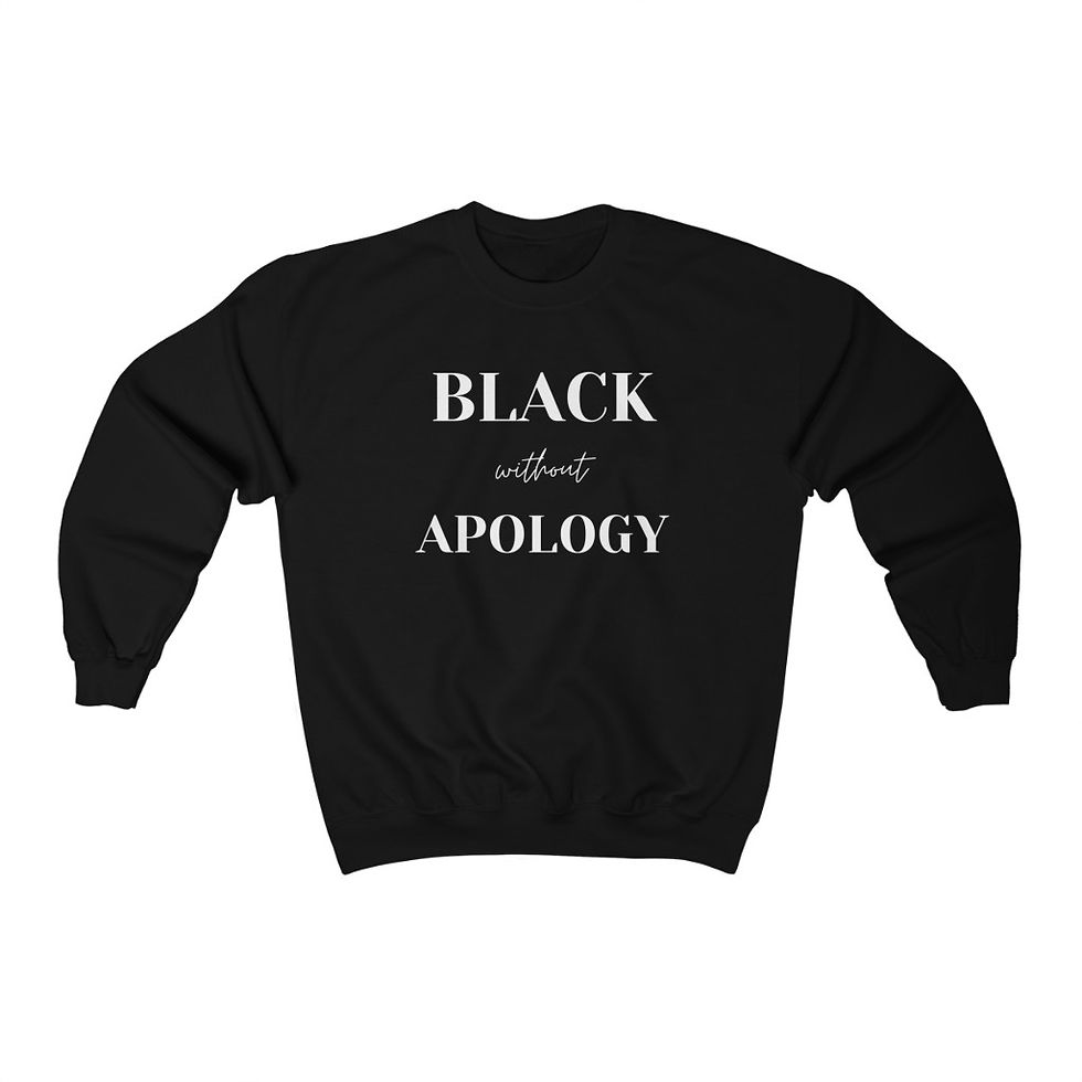 Thumbnail: Black Without Apology Crewneck Sweatshirt (Unisex)
