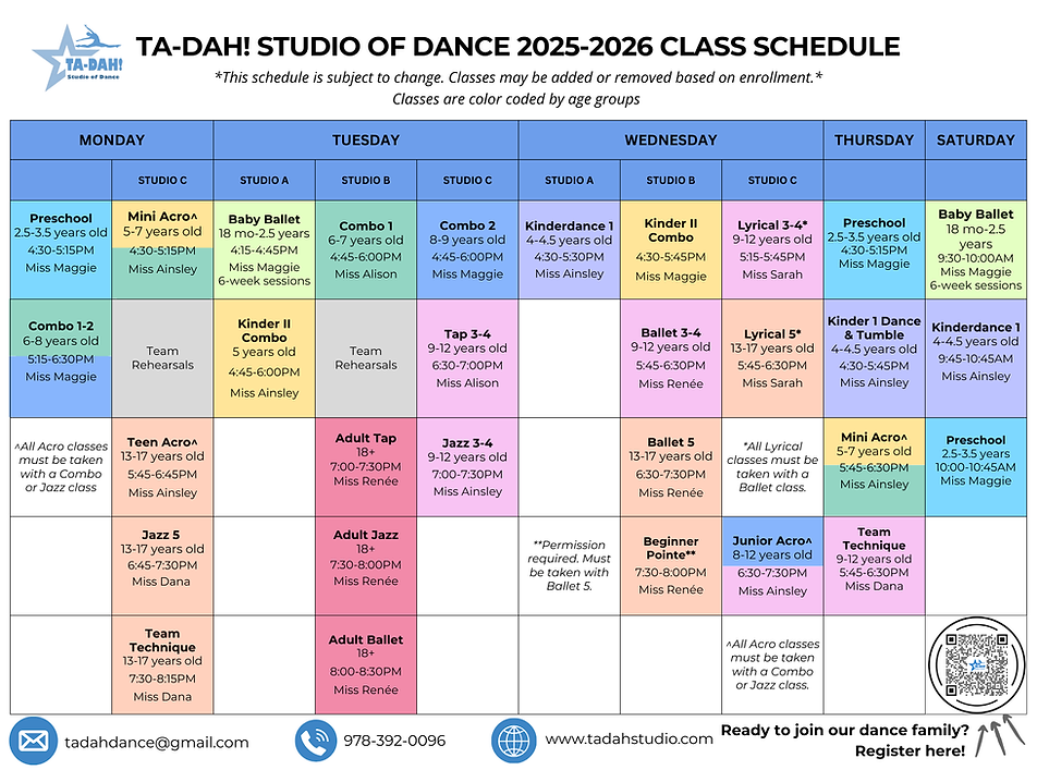 Class schedule poster 2025-206 level color coded.png