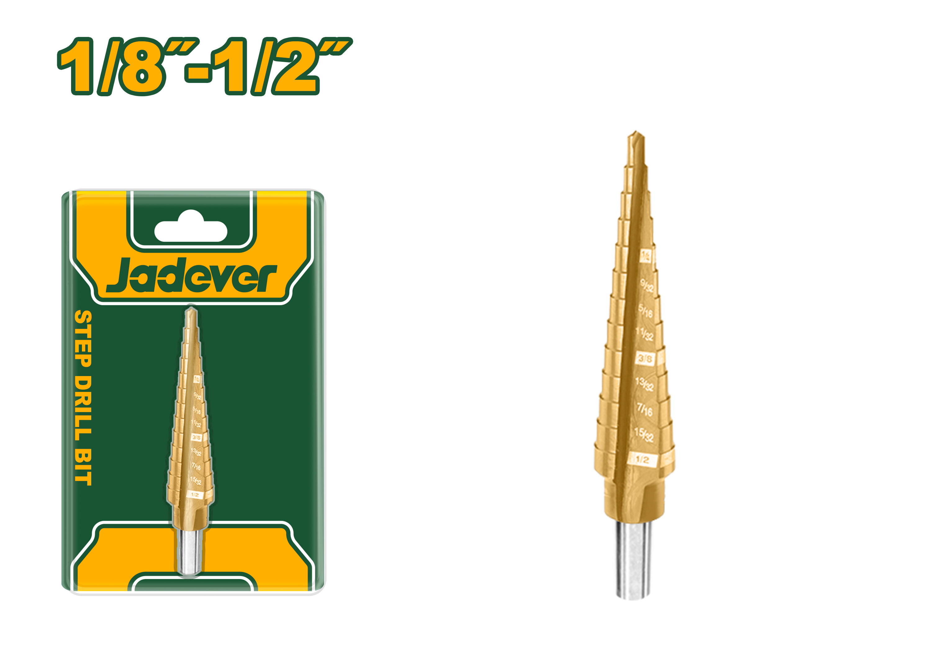 Jadever BROCA ESCALONADA ESPIRAL 1/8-1/2 #UJDJD2401