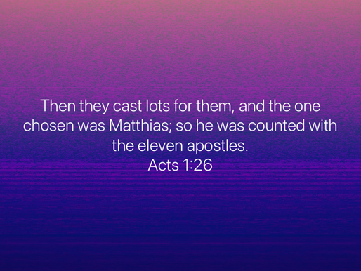 MATTHIAS REPLACES JUDAS