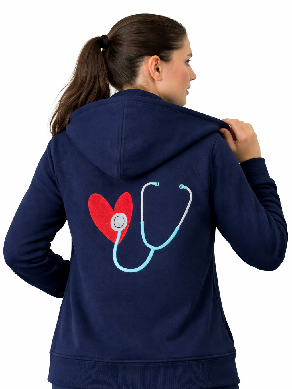 Felpa in cotone felpato I LOVE MED LOVE DOUBLE