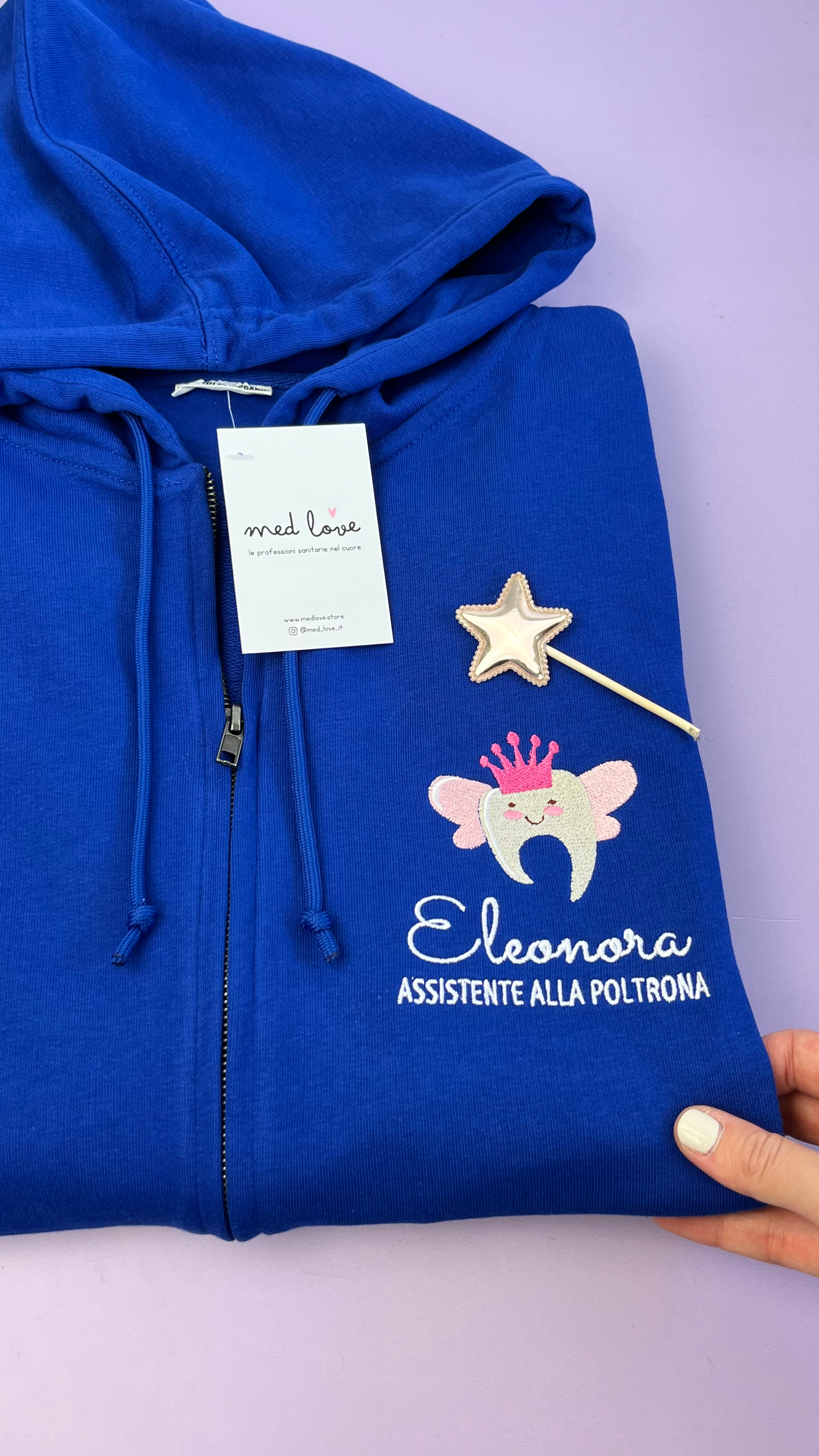 Felpa in cotone biologico - Dentino fatato