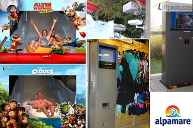 Sistema fotografico nei parchi acquatici