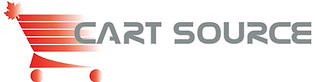 Cart Source logo featuring a red shopping cart design with a maple leaf detail, symbolizing innovation and quality in retail.