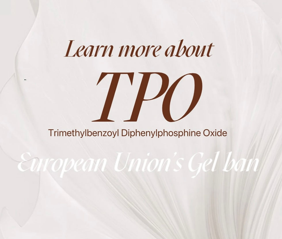 what is TPO? 
TPO free
TPO free gel 
Gel banned 
TPO banned 
