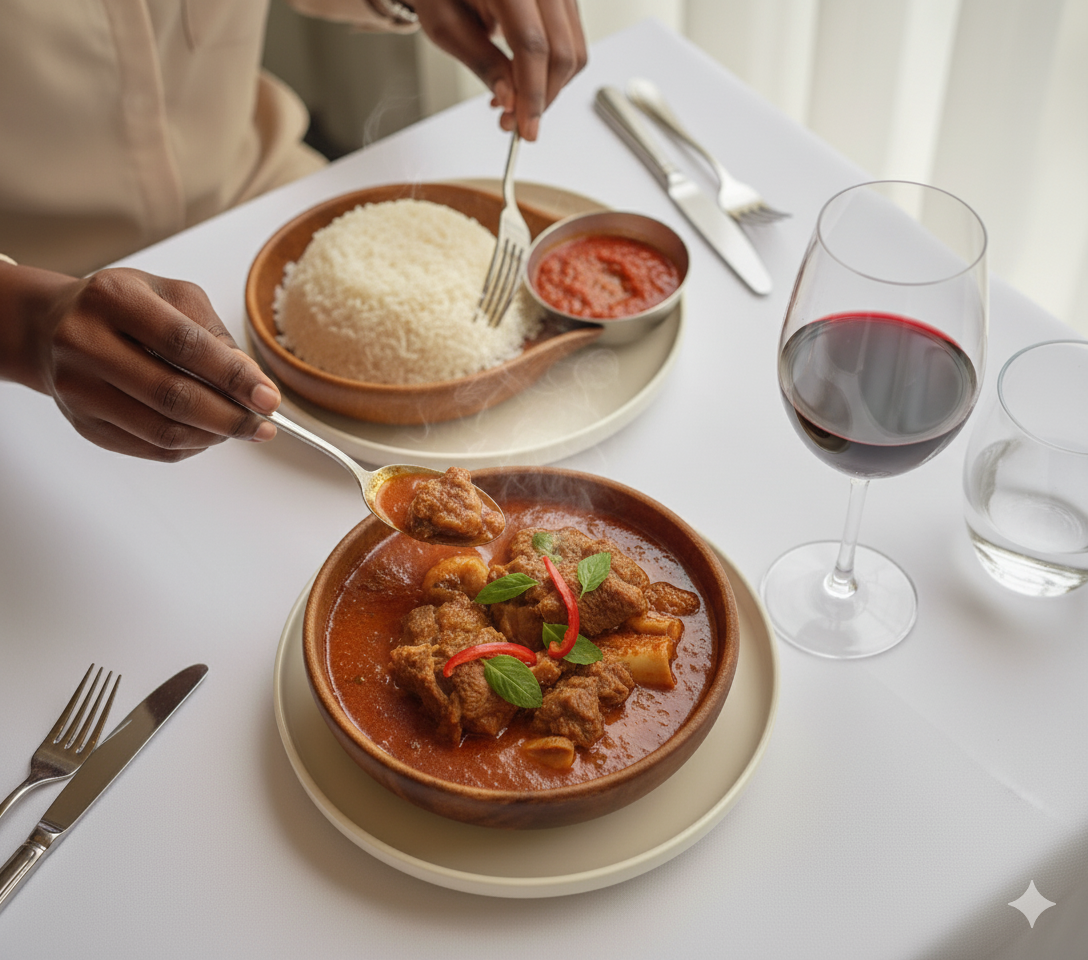 Arranged Food and Objects