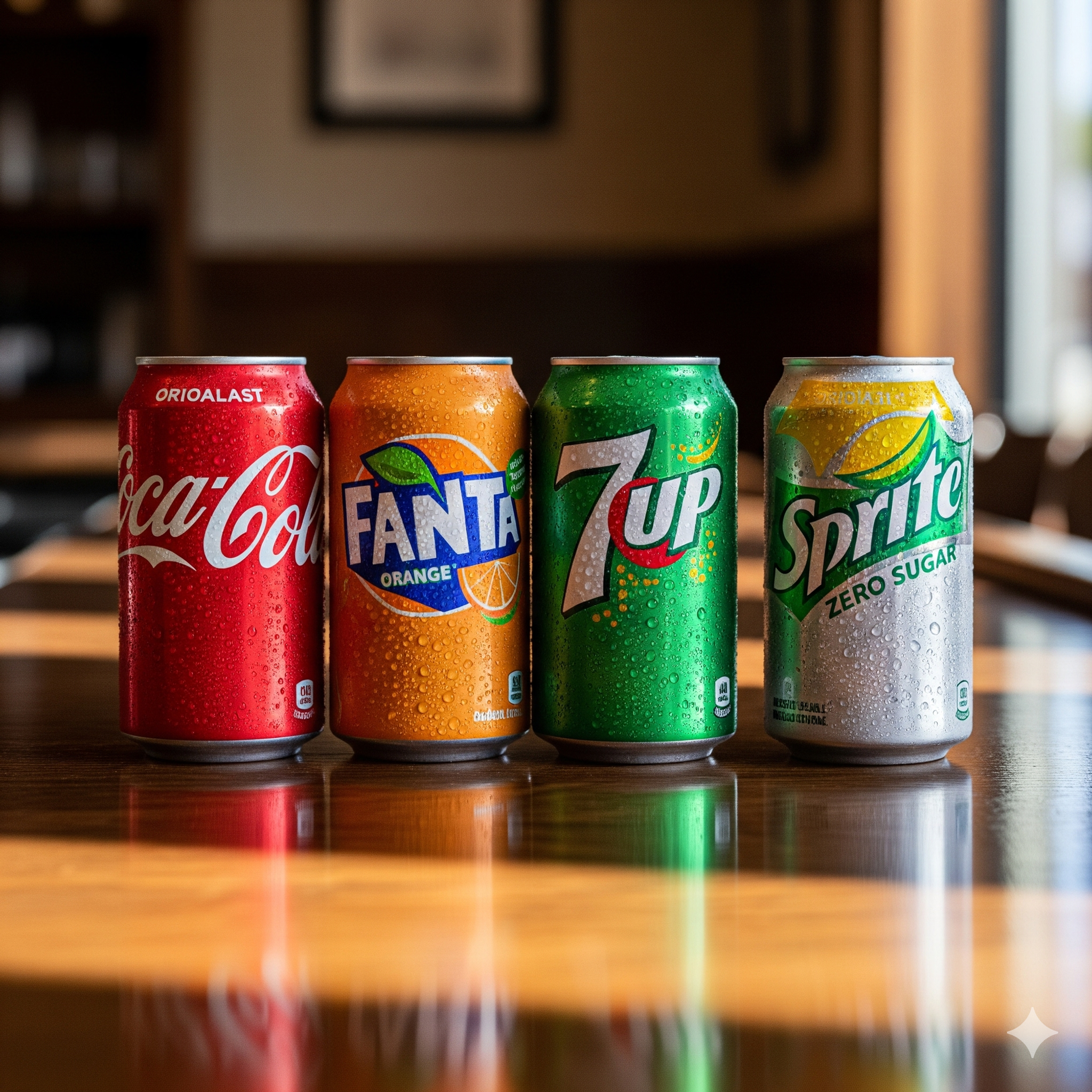 Nigerian Fanta and Coke – chilled soft drinks served with Nigerian meals