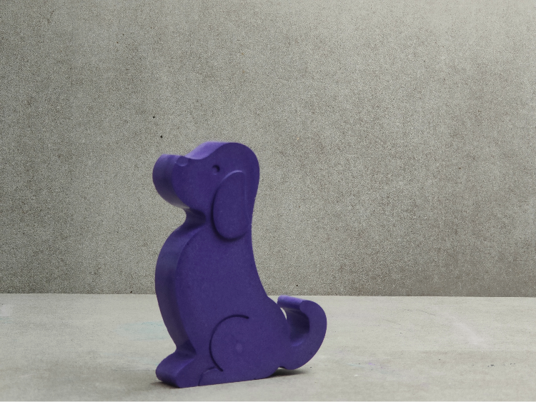 hommage chien violet