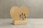 plaque funéraire patte de chien crème