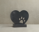 plaque funéraire patte de chien noir