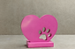 plaque funéraire chat rose