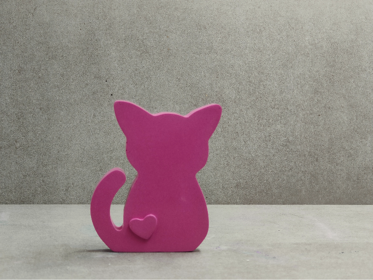 plaque commémorative chat rose