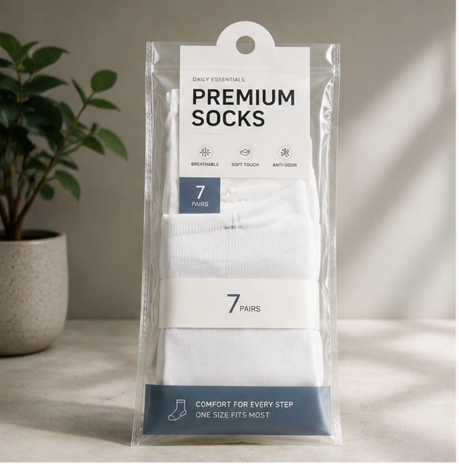 Thumbnail: Custom flexible plastic packaging bag for apparel