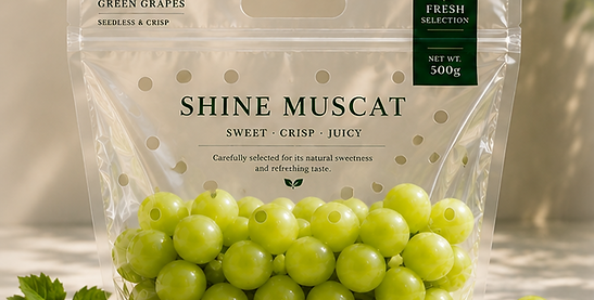 Transparent grape plastic bag